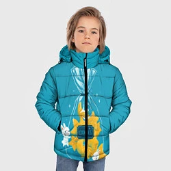 Куртка зимняя для мальчика Зайчики и печенье, цвет: 3D-черный — фото 2