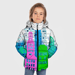 Куртка зимняя для мальчика Город, цвет: 3D-черный — фото 2