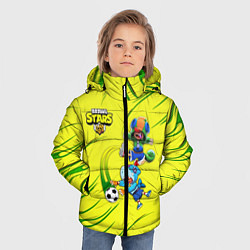 Куртка зимняя для мальчика Brawl Stars футбол, цвет: 3D-черный — фото 2