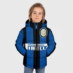 Куртка зимняя для мальчика Ретро форма Интер Ибрагимович, цвет: 3D-черный — фото 2