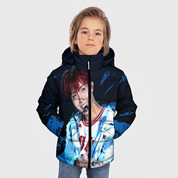 Куртка зимняя для мальчика BTS, цвет: 3D-красный — фото 2