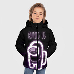 Куртка зимняя для мальчика Among Us Z, цвет: 3D-светло-серый — фото 2