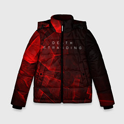 Куртка зимняя для мальчика DEATH STRANDING S, цвет: 3D-черный