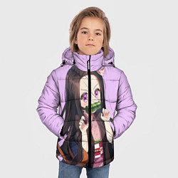 Куртка зимняя для мальчика Nezuko Kamado Neit, цвет: 3D-черный — фото 2