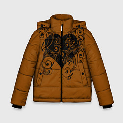 Куртка зимняя для мальчика Сердце в узорах, цвет: 3D-черный