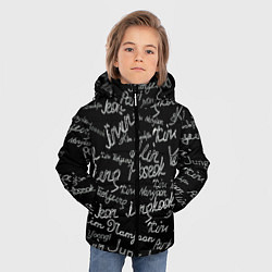 Куртка зимняя для мальчика BTS имена, цвет: 3D-красный — фото 2