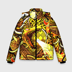 Куртка зимняя для мальчика CS GO DRAGON LORE, цвет: 3D-светло-серый