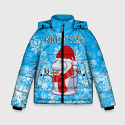 Куртка зимняя для мальчика AMONG US СНЕГОВИК, цвет: 3D-красный