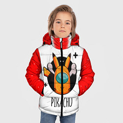 Куртка зимняя для мальчика Among Picachu, цвет: 3D-черный — фото 2