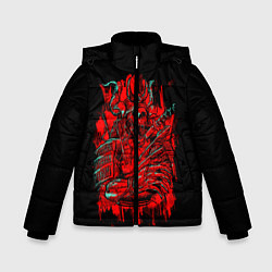 Куртка зимняя для мальчика Death Samurai, цвет: 3D-черный
