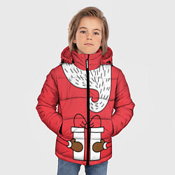 Куртка зимняя для мальчика Дед мороз, цвет: 3D-черный — фото 2