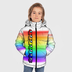 Куртка зимняя для мальчика AMONG US - РАДУГА, цвет: 3D-черный — фото 2