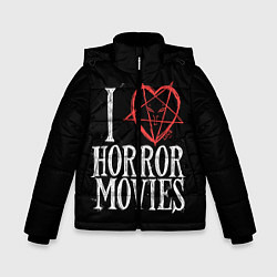Куртка зимняя для мальчика I Love Horror Movies, цвет: 3D-черный
