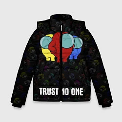 Куртка зимняя для мальчика AMONG US - TRUST NO ONE, цвет: 3D-черный