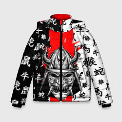 Куртка зимняя для мальчика САМУРАЙ, цвет: 3D-черный