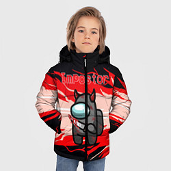 Куртка зимняя для мальчика Among Us Impostor, цвет: 3D-светло-серый — фото 2