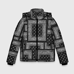 Зимняя куртка для мальчика 3D Бандана v black