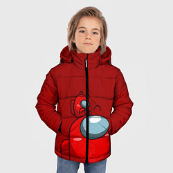 Куртка зимняя для мальчика МИМИ АМОНГ АС, цвет: 3D-светло-серый — фото 2