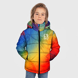 Куртка зимняя для мальчика Cs:go Marble Fade Мраморный Градиент, цвет: 3D-черный — фото 2