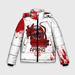 Куртка зимняя для мальчика AMONG US - МОНСТР, цвет: 3D-светло-серый