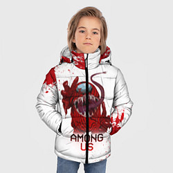 Куртка зимняя для мальчика AMONG US - МОНСТР, цвет: 3D-светло-серый — фото 2