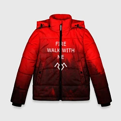 Куртка зимняя для мальчика Twin Peaks, цвет: 3D-черный