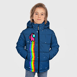 Куртка зимняя для мальчика AMONG US - NYAN CREWMATE, цвет: 3D-черный — фото 2