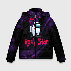 Куртка зимняя для мальчика Among Us Rock Star, цвет: 3D-светло-серый