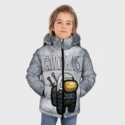 Куртка зимняя для мальчика Among Us x The Witcher Z, цвет: 3D-светло-серый — фото 2