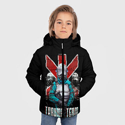 Куртка зимняя для мальчика CYBERPUNK TRAUMA TEAM, цвет: 3D-черный — фото 2
