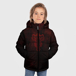 Куртка зимняя для мальчика Черный клевер, цвет: 3D-красный — фото 2