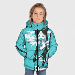 Куртка зимняя для мальчика Самурай, цвет: 3D-светло-серый — фото 2
