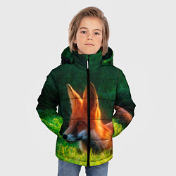 Куртка зимняя для мальчика Рыжая лиса, цвет: 3D-черный — фото 2