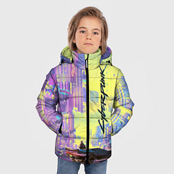 Куртка зимняя для мальчика Cyberpunk 2077, цвет: 3D-черный — фото 2