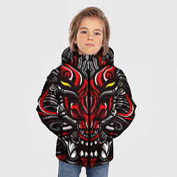 Куртка зимняя для мальчика Абстракция демон, цвет: 3D-красный — фото 2