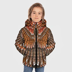Куртка зимняя для мальчика Оперение: орел, цвет: 3D-черный — фото 2