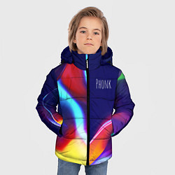 Куртка зимняя для мальчика Phonk Neon, цвет: 3D-черный — фото 2