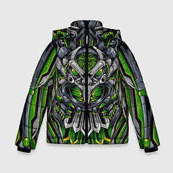 Куртка зимняя для мальчика Механический орел, цвет: 3D-черный