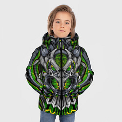 Куртка зимняя для мальчика Механический орел, цвет: 3D-черный — фото 2