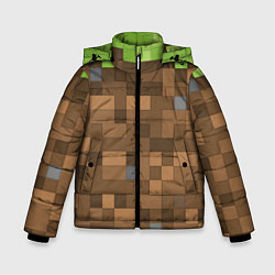 Куртка зимняя для мальчика Minecraft камуфляж, цвет: 3D-светло-серый