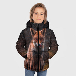 Куртка зимняя для мальчика Хищная лисица, цвет: 3D-черный — фото 2