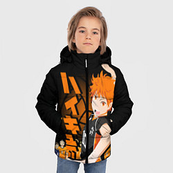 Куртка зимняя для мальчика ВОЛЕЙБОЛ!! HAIKYUU!!, цвет: 3D-черный — фото 2
