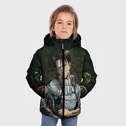 Куртка зимняя для мальчика Леви Аккерман, цвет: 3D-черный — фото 2