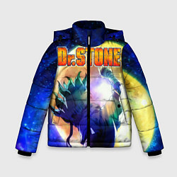 Куртка зимняя для мальчика Доктор Стоун, цвет: 3D-черный
