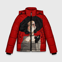 Куртка зимняя для мальчика Residen Evil Вампирша village, цвет: 3D-светло-серый