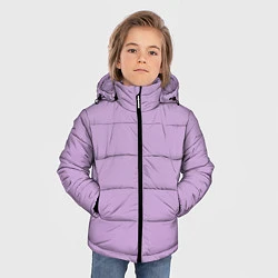 Куртка зимняя для мальчика Глициниевый цвет без рисунка, цвет: 3D-черный — фото 2
