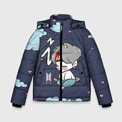 Куртка зимняя для мальчика BTS Sleep, цвет: 3D-черный