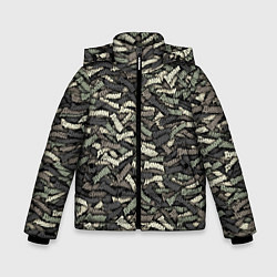 Куртка зимняя для мальчика Камуфляж - Димон, цвет: 3D-черный