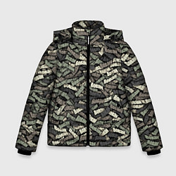 Куртка зимняя для мальчика Камуфляж - Вован, цвет: 3D-черный