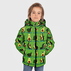 Куртка зимняя для мальчика Авокадо Зарядка, цвет: 3D-черный — фото 2